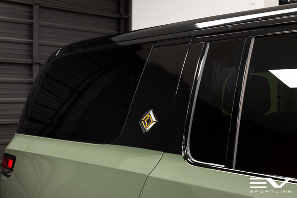 Rivian R1S C-Pillar Delete Black-Out Trim Vinyl Wrap Complete DIY Kit ...