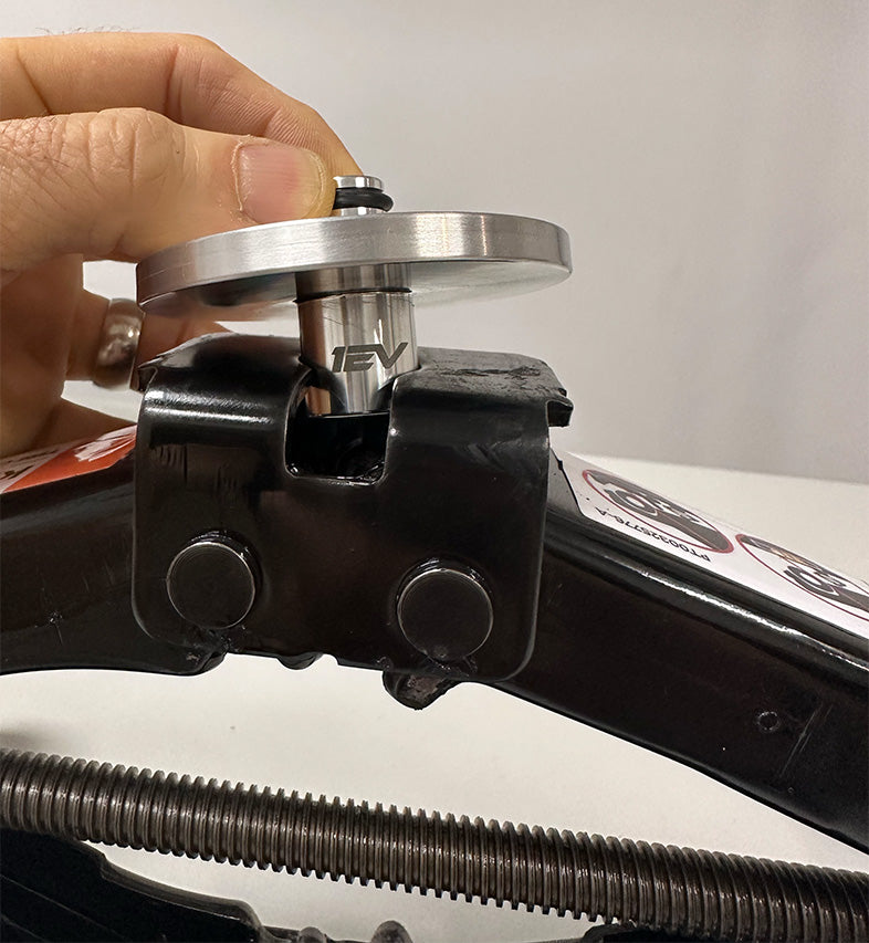 Stabilizing Aluminum Pad Puck Topper for Rivian R1T / R1S OEM Factory Spare Tire Scissor Jack Heavy