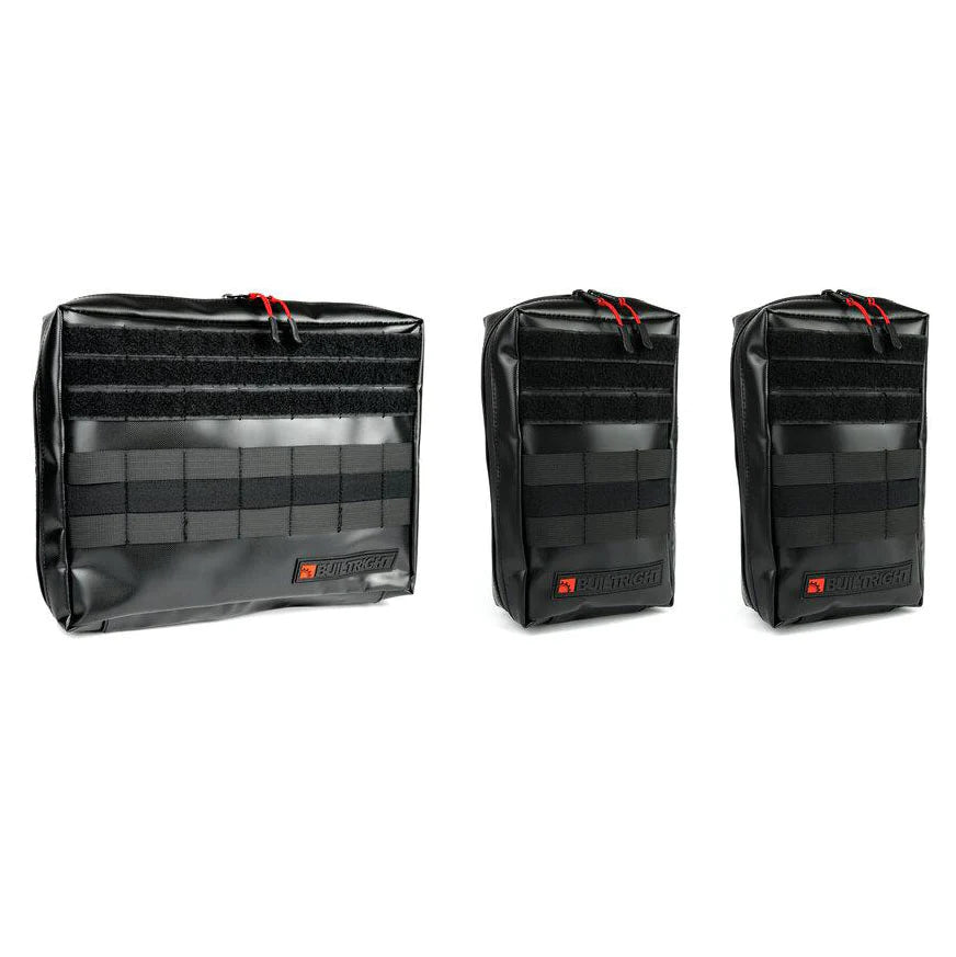 BuiltRight Bedside (Cab Wall) Mounting & Storage MOLLE Panel Pouch Cases