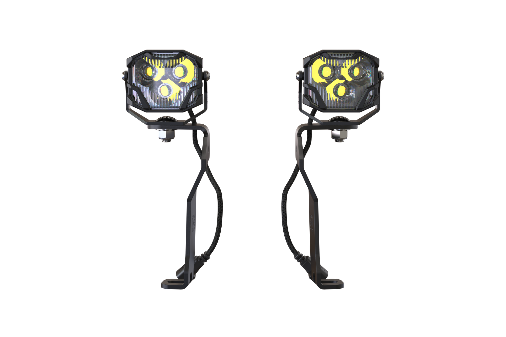 Team 1EV LED Pod A-Pillar Ditch Lights System with Morimoto 4Bangers for Ford F-150 Lightning