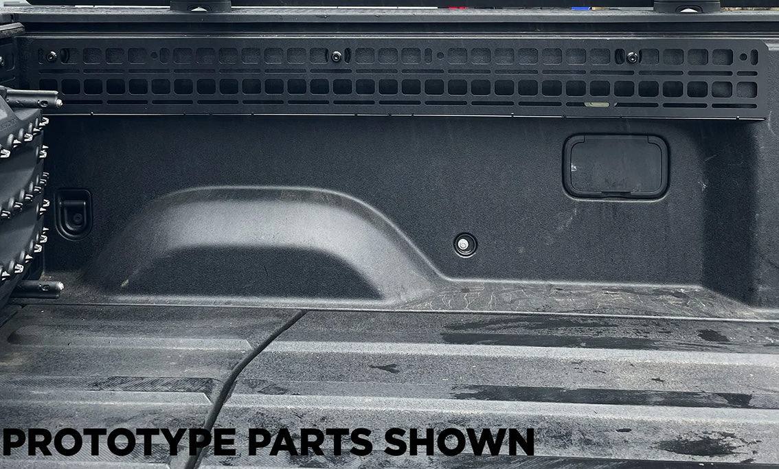 BuiltRight Bedside (Bed Inner Side) Mounting & Storage MOLLE Panel Kit Rack System for Rivian R1T