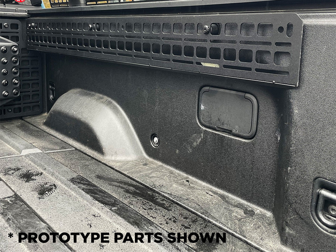 BuiltRight Bedside (Bed Inner Side) Mounting & Storage MOLLE Panel Kit Rack System for Rivian R1T