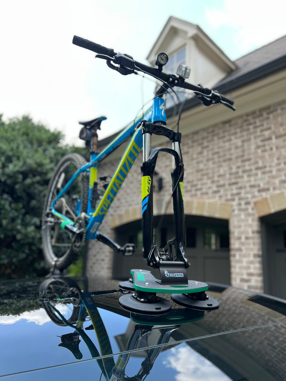 TreeFrog Pro 1 Vacuum Mounted Roof Mount Road &amp; Mountain Bike Rack