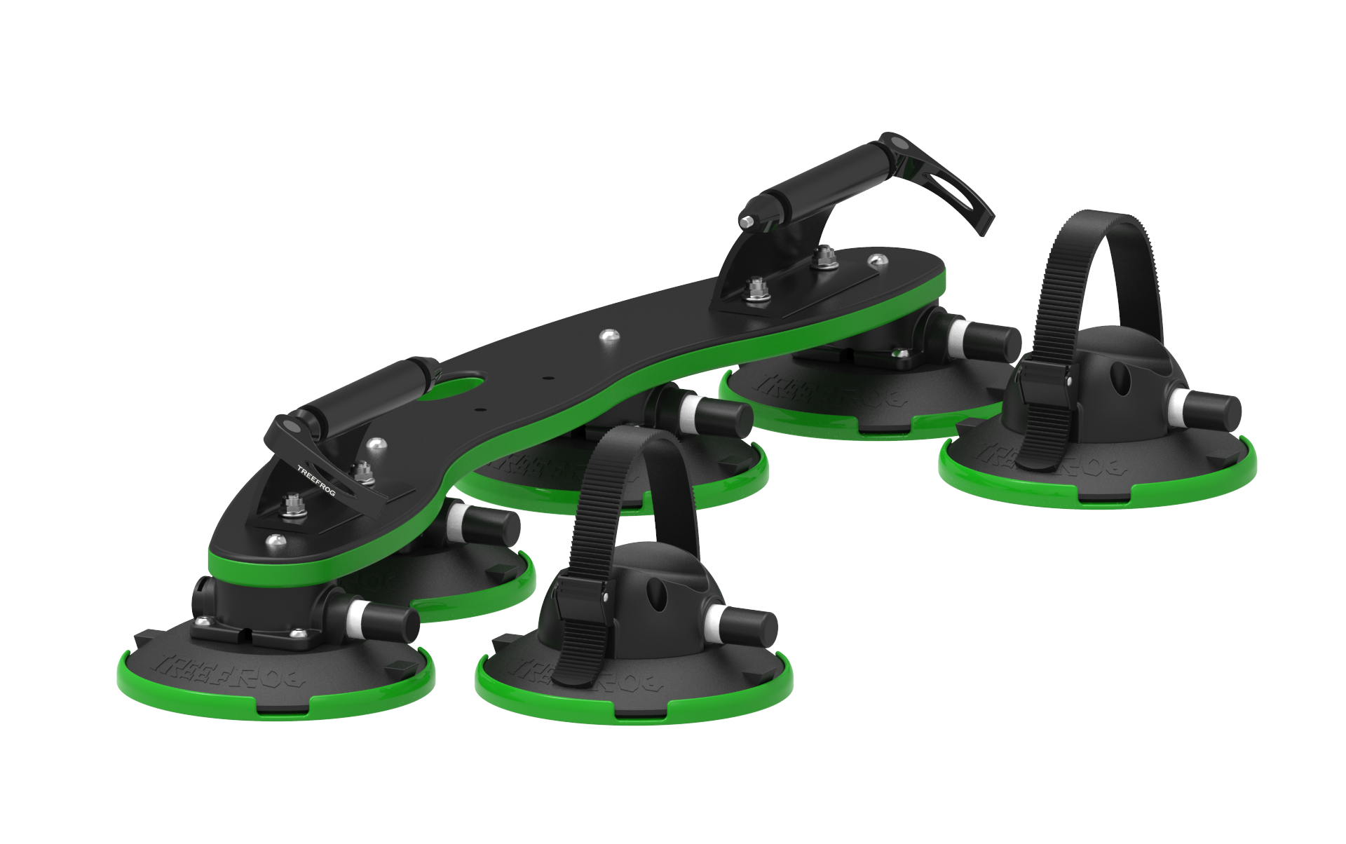 TreeFrog Pro 2 Vacuum Mounted Roof Mount Road & Mountain Bike Double Rack