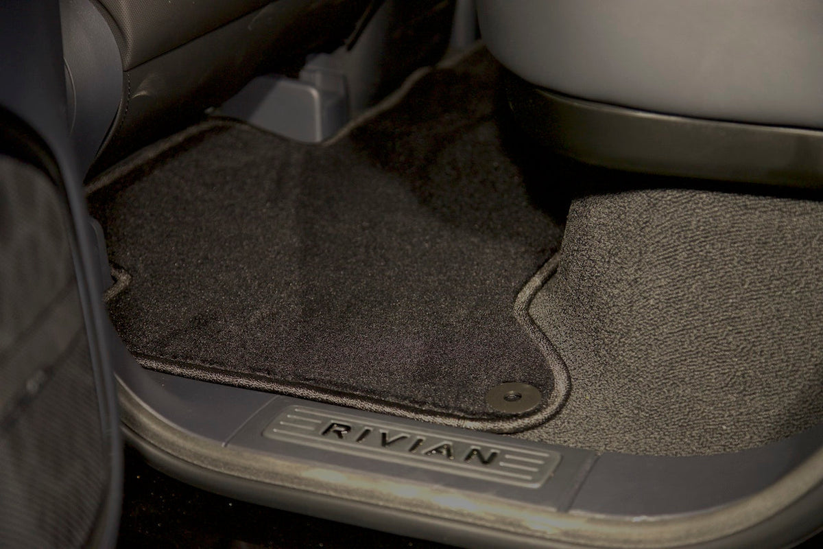 Team 1EV Precision Fitment Carpet Floor / Cargo / Frunk Mats for Rivian R1S