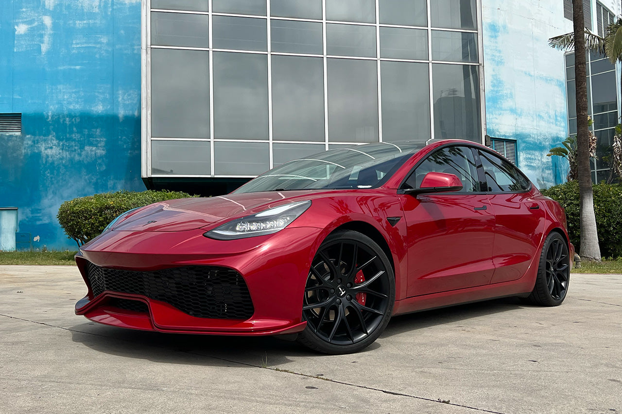 T Sportline Aero Sport Body Kit with Front & Rear Bumper Fascias & Wing Spoiler for Tesla Model 3