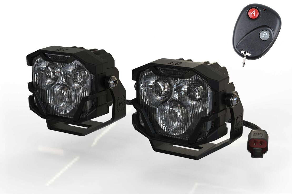 Team 1EV LED Pod A-Pillar Ditch Lights System with Morimoto 4Bangers for Ford F-150 Lightning