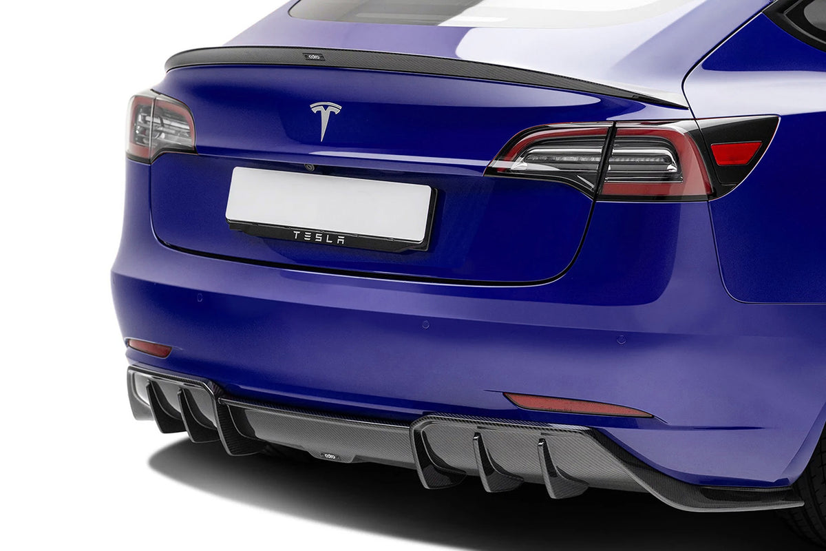 Adro Tesla Model 3 Carbon Fiber Rear Diffuser - EV Sportline - The ...