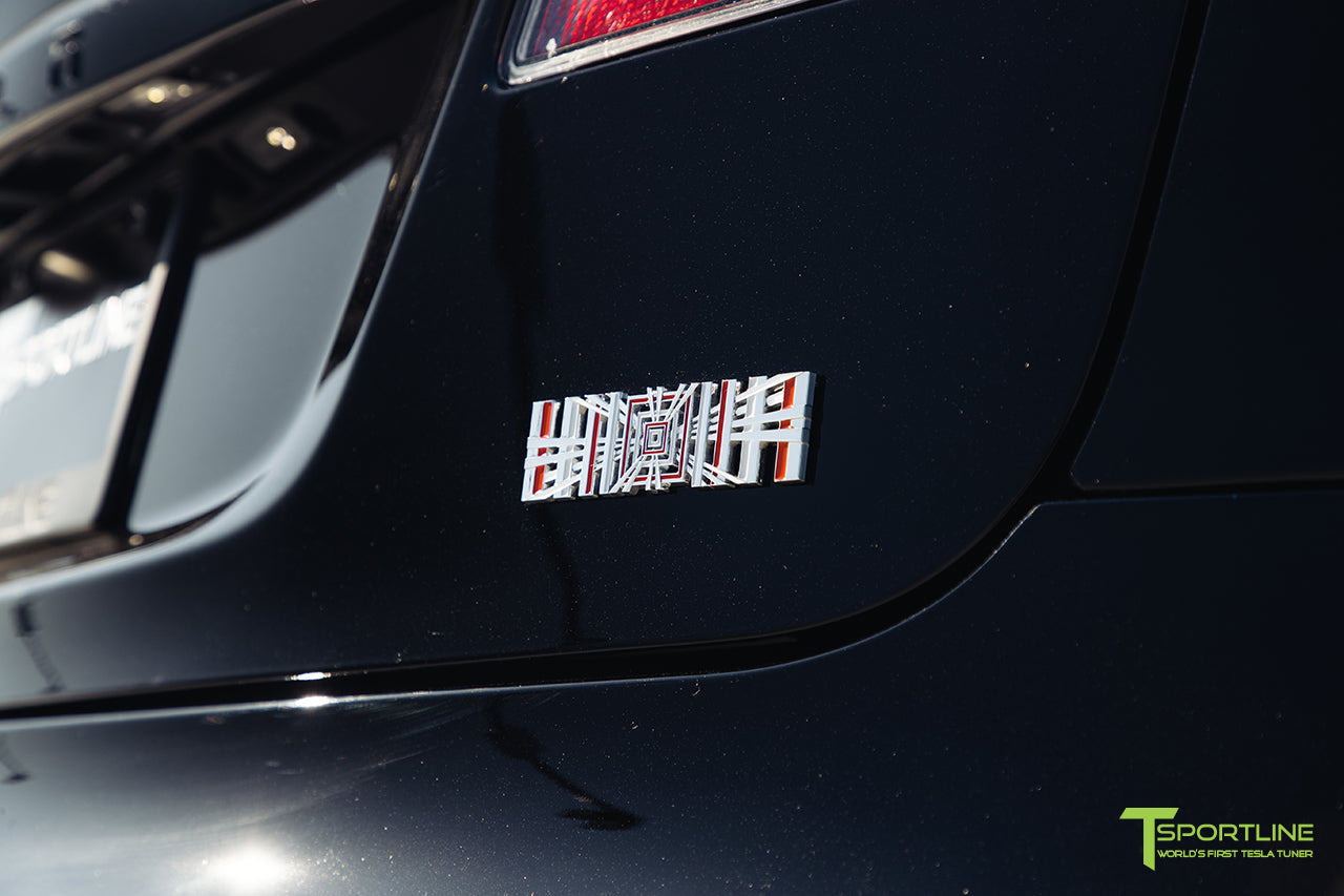 PLAID Logo Badge Trunk Emblem (fits Tesla)