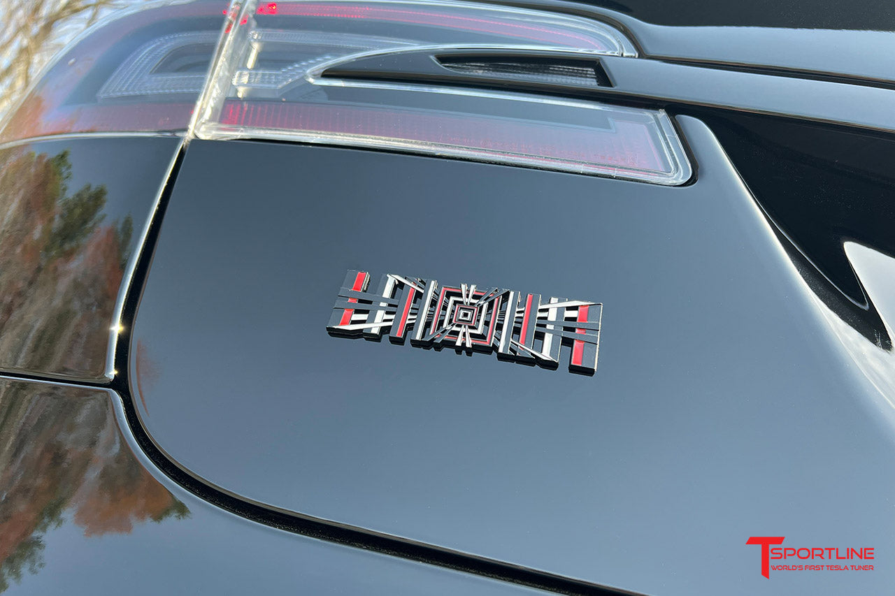 PLAID Logo Badge Trunk Emblem (fits Tesla)