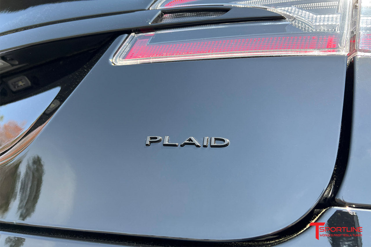 PLAID Logo Badge Trunk Emblem (fits Tesla)