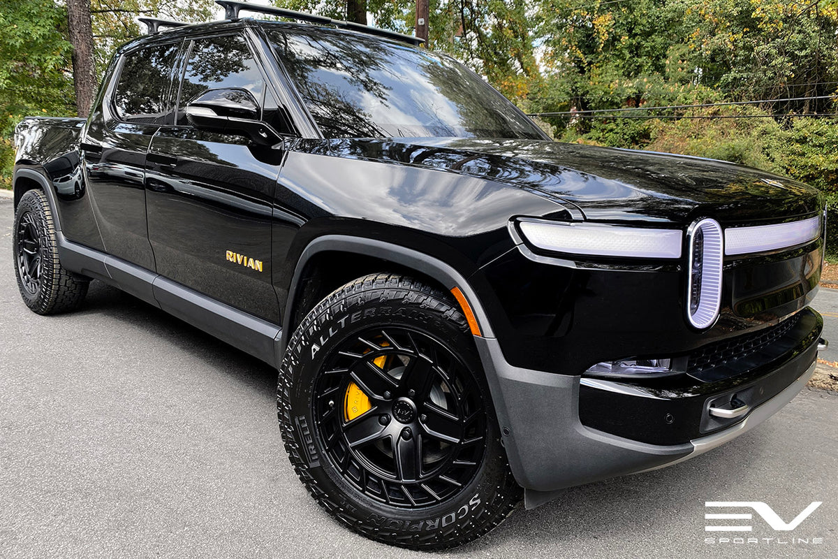 Rivian R1T / R1S R500 Directional Aero 20&quot; Precision Forged Wheel &amp; Tire Package by Team 1EV