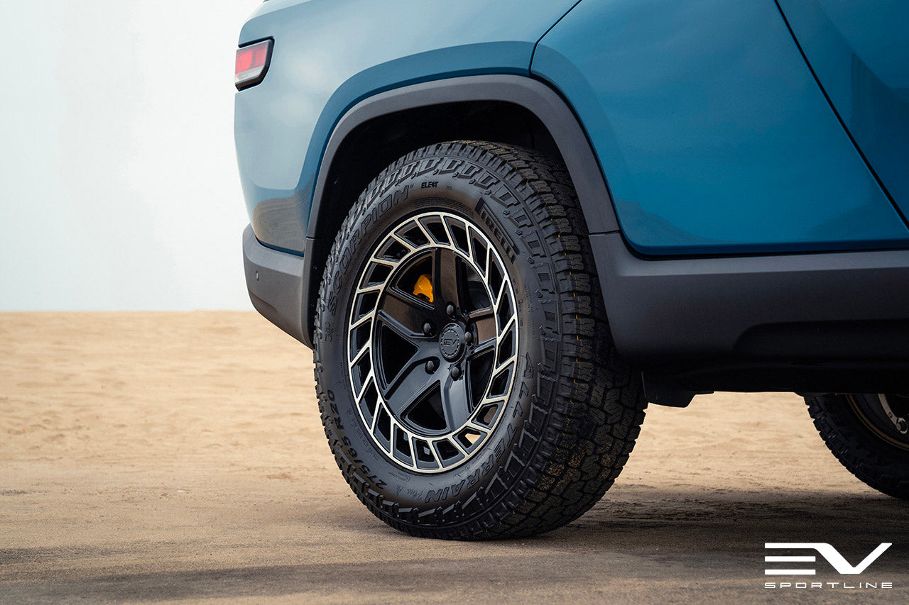 Team 1EV R500 Directional Aero 20" Precision Forged Wheel & Tire Package for Rivian R1T / R1S