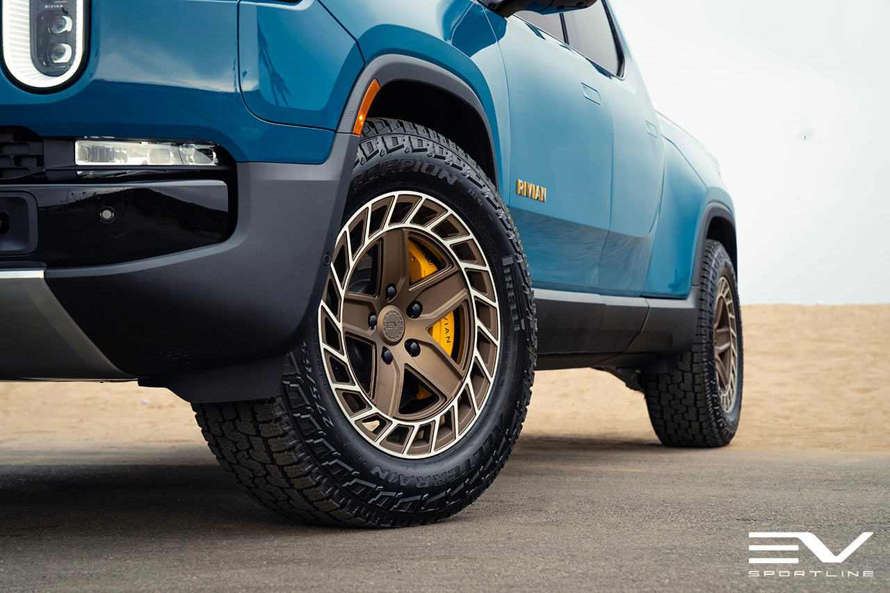 Team 1EV R500 Directional Aero 20" Precision Forged Wheel & Tire Package for Rivian R1T / R1S