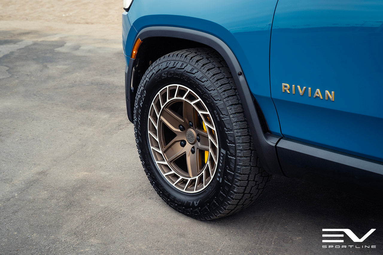 Team 1EV R500 Directional Aero 20" Precision Forged Wheel & Tire Package for Rivian R1T / R1S