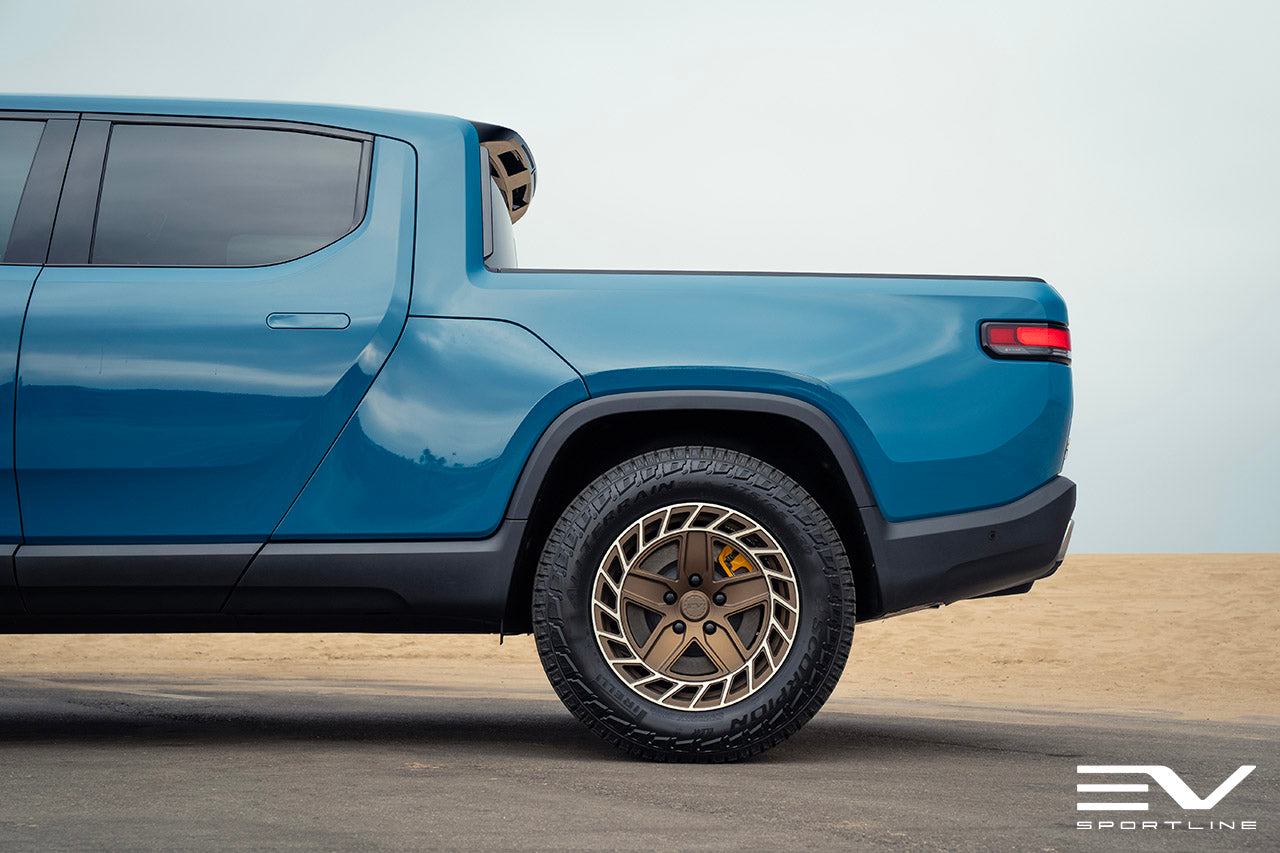 Team 1EV R500 Directional Aero 20" Precision Forged Wheel & Tire Package for Rivian R1T / R1S