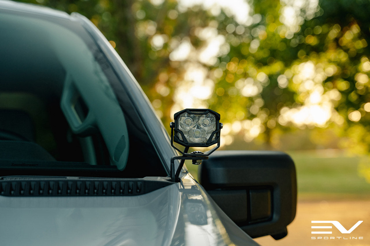 Team 1EV LED Pod A-Pillar Ditch Lights System with Morimoto 4Bangers for Ford F-150 Lightning