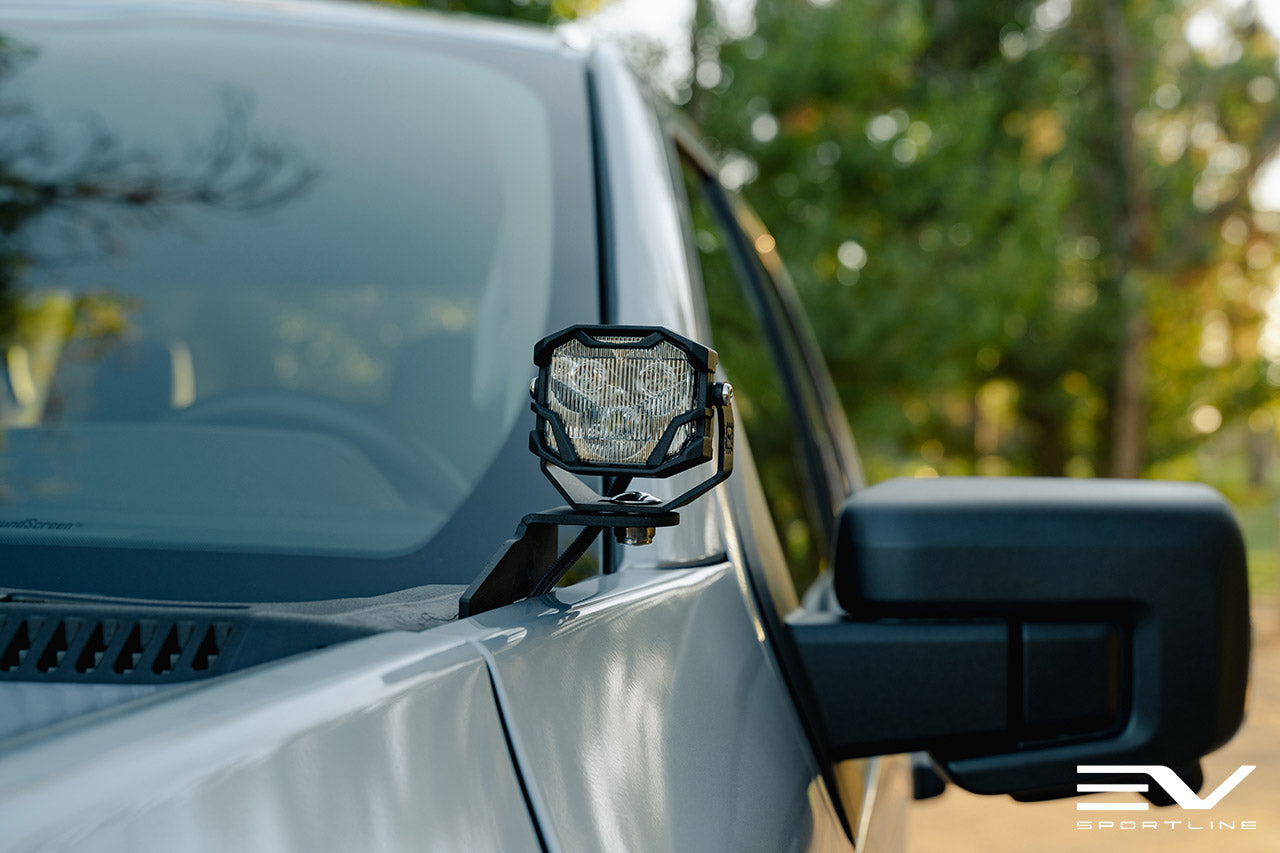 Team 1EV LED Pod A-Pillar Ditch Lights System with Morimoto 4Bangers for Ford F-150 Lightning