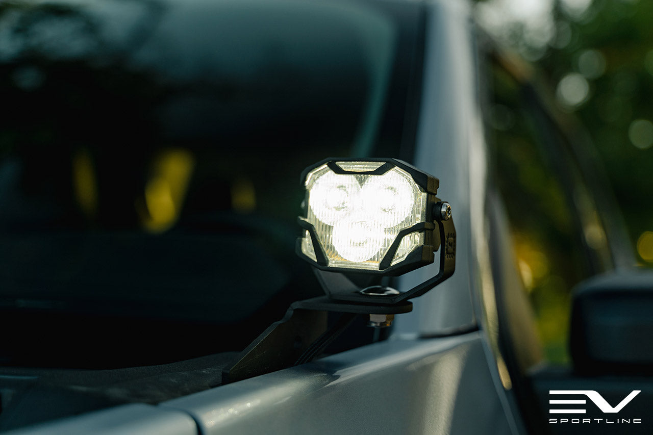 Team 1EV LED Pod A-Pillar Ditch Lights System with Morimoto 4Bangers for Ford F-150 Lightning