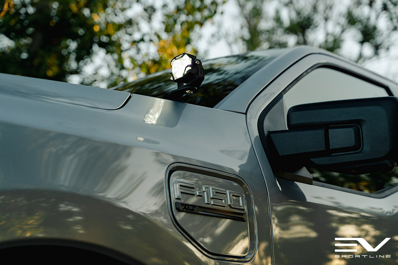 Team 1EV LED Pod A-Pillar Ditch Lights System with Morimoto 4Bangers for Ford F-150 Lightning