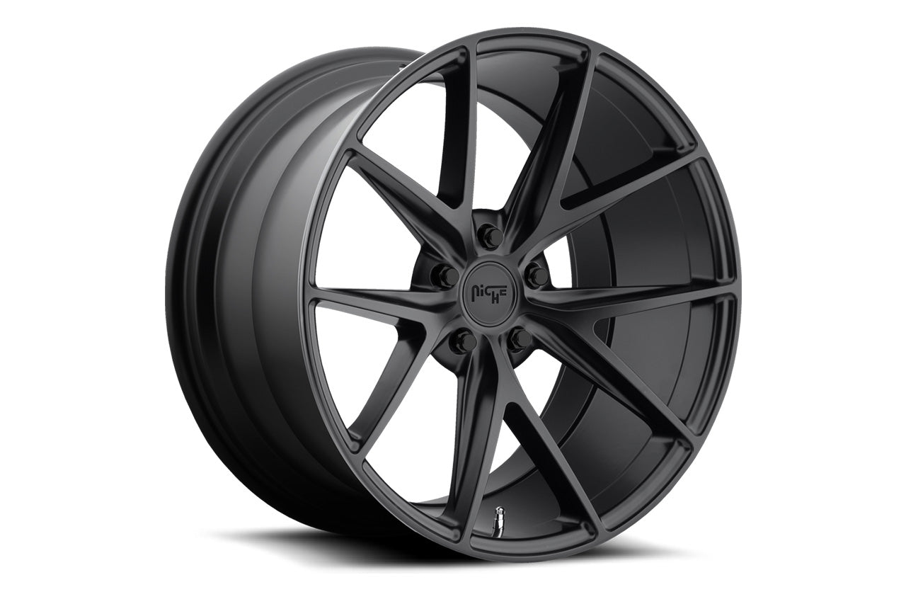 Niche Misano M117 Matte Black 20" Tesla Model S Long Range & Plaid Wheel and Tire Package (Set of 4)