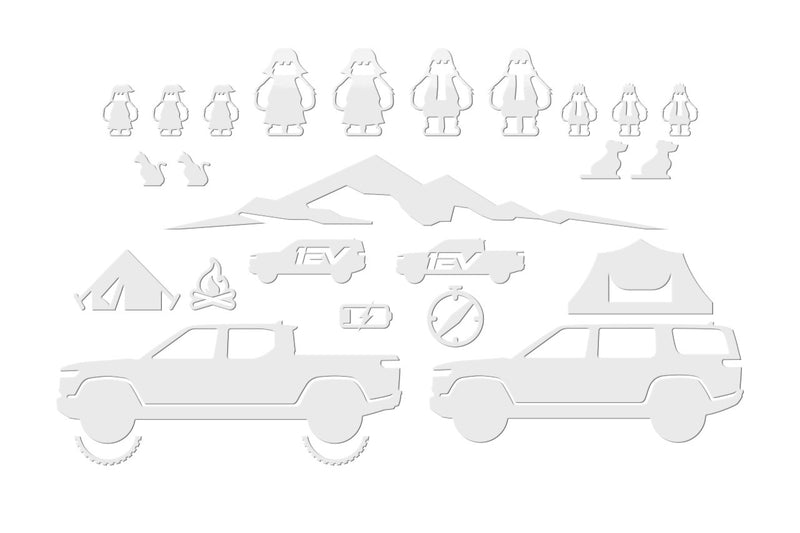 Furriest Overland Adventure Family & Pet Vinyl Window Sticker Decal Ki ...