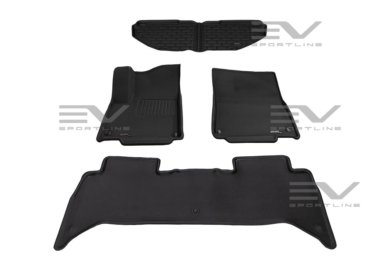 All-Weather Floor & Frunk Mats by 3D MAXpider KAGU Series Custom Fit for Rivian R1T / R1S