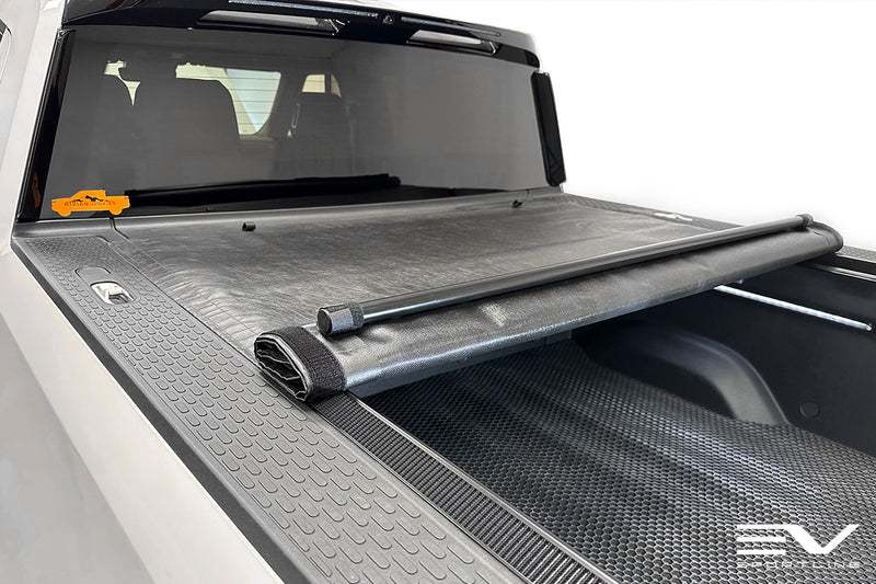 RMaxx Soft Tonneau Roll-up Bed Cover For Rivian R1T - EV Sportline ...