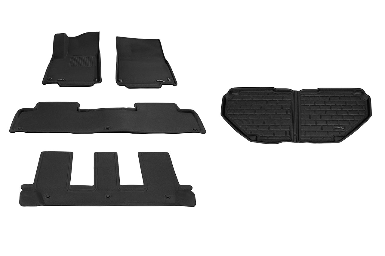 All-Weather Floor & Frunk Mats by 3D MAXpider KAGU Series Custom Fit for Rivian R1T / R1S
