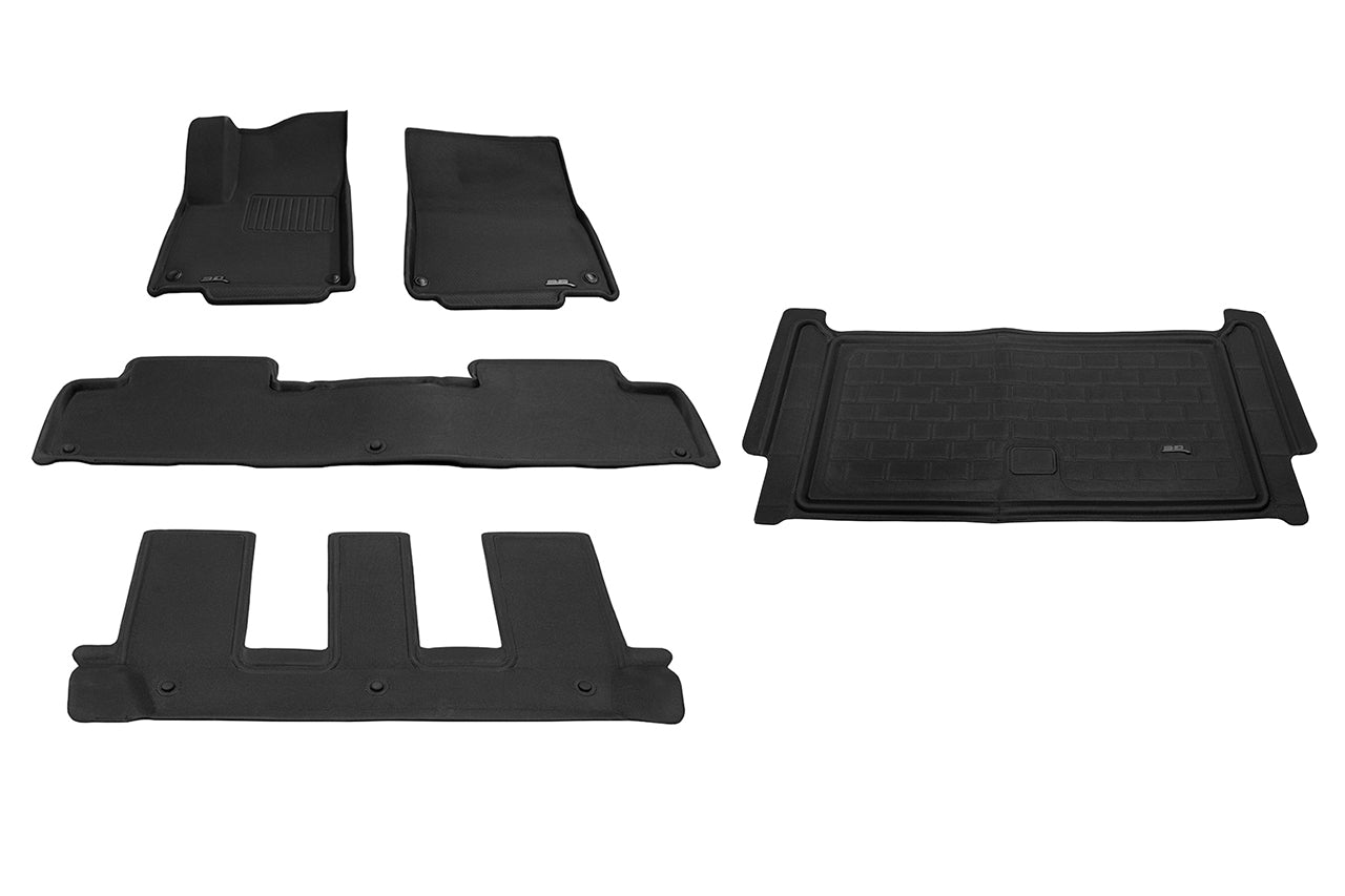 All-Weather Floor & Frunk Mats by 3D MAXpider KAGU Series Custom Fit for Rivian R1T / R1S
