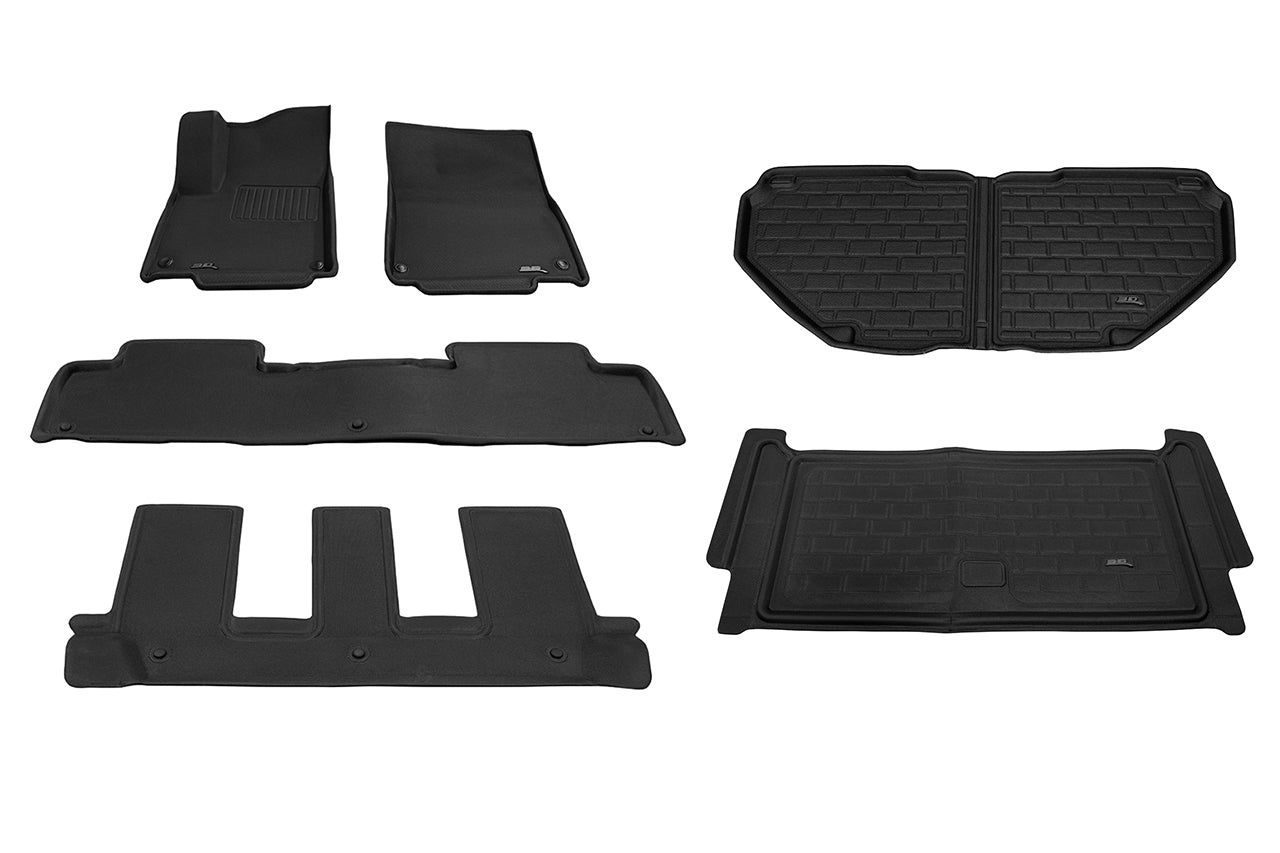 All-Weather Floor & Frunk Mats by 3D MAXpider KAGU Series Custom Fit for Rivian R1T / R1S
