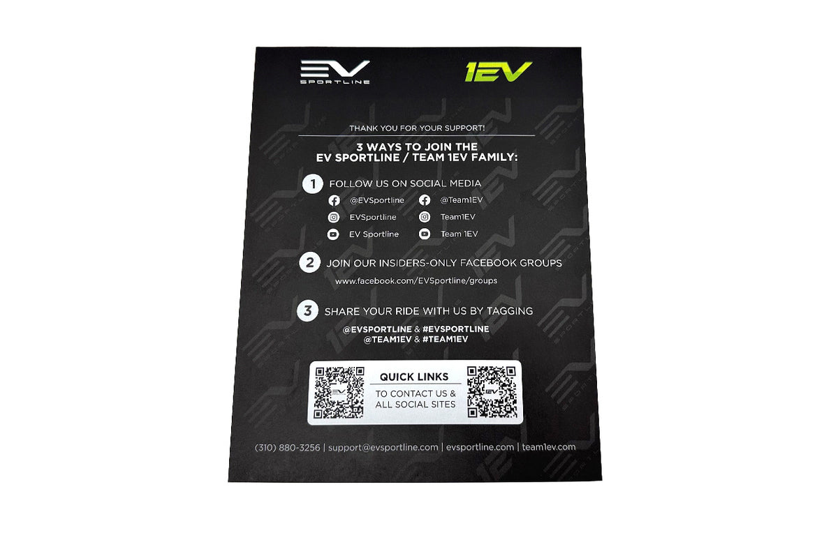 EV Sportline and Team 1EV Logo Decal &amp; Sticker 11-Pack