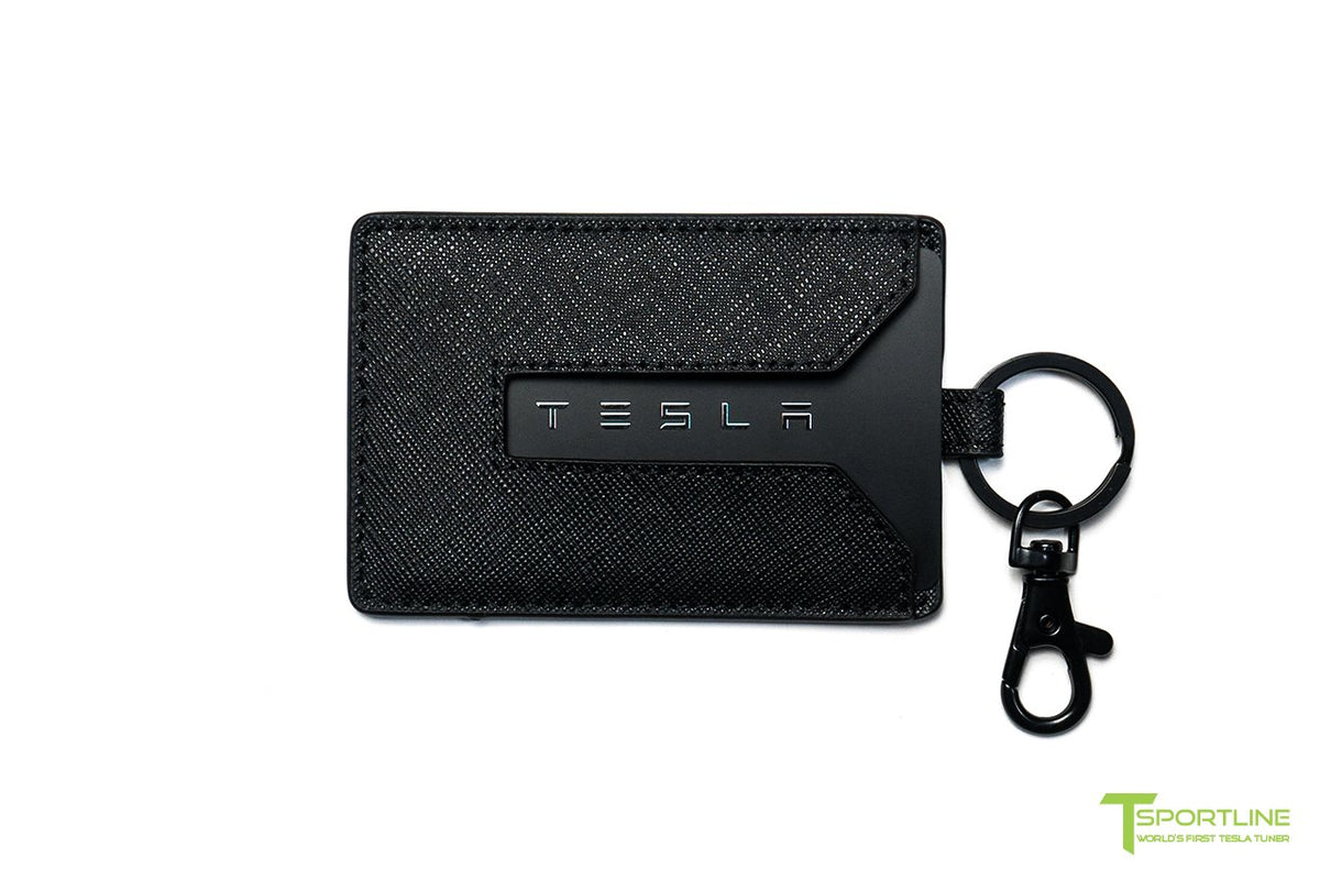 Tesla Model S 3 X Y Color Matched Leather Key Card Holder (Set of 2)
