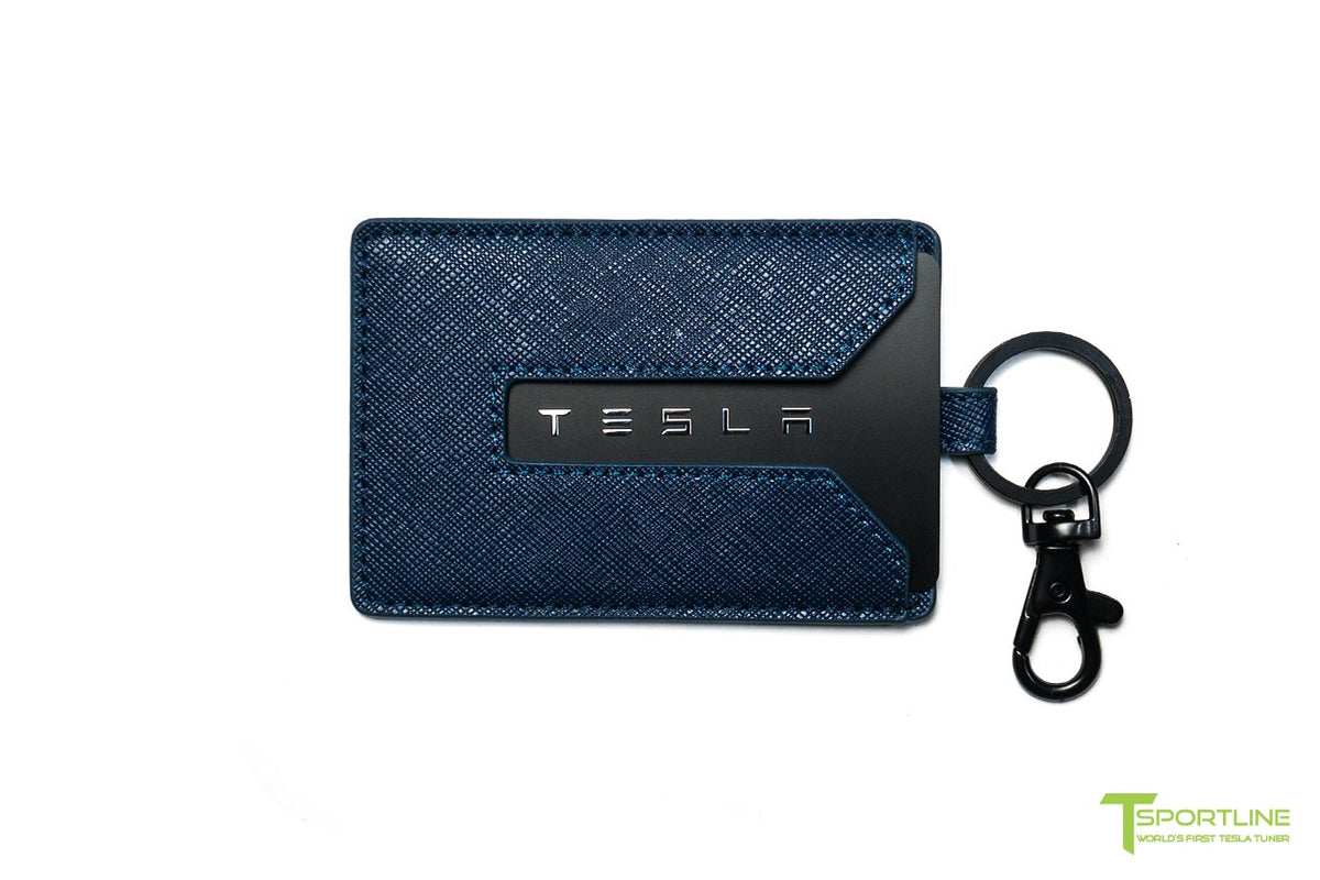 Tesla Model S 3 X Y Color Matched Leather Key Card Holder