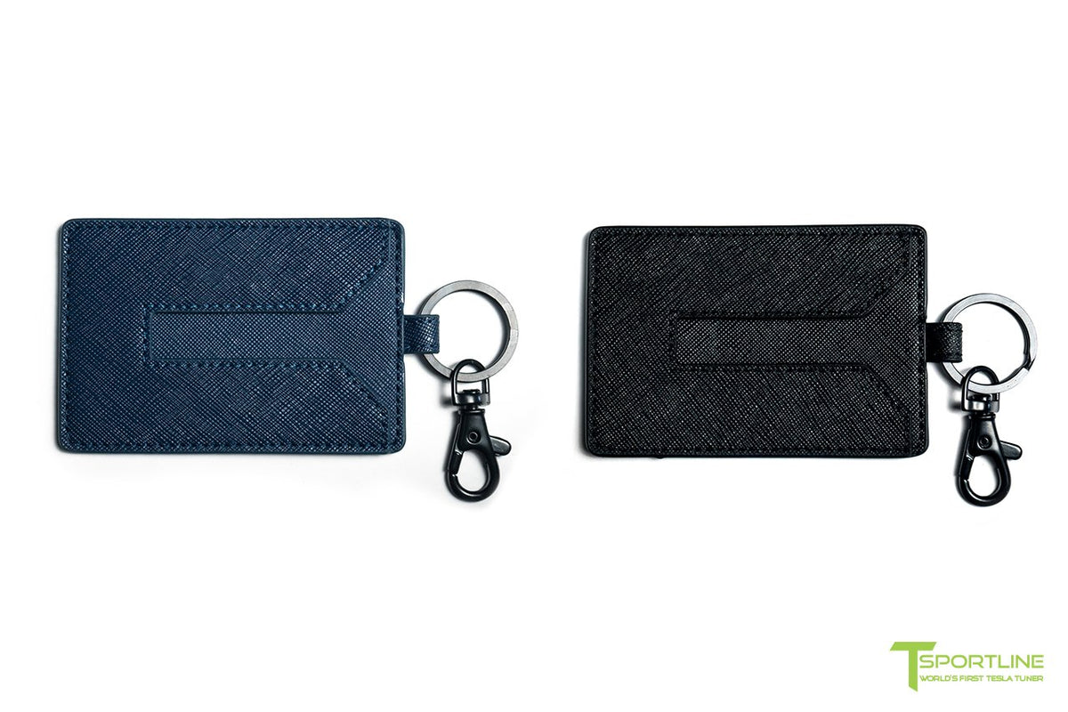 Tesla Model S 3 X Y Color Matched Leather Key Card Holder (Set of 2)