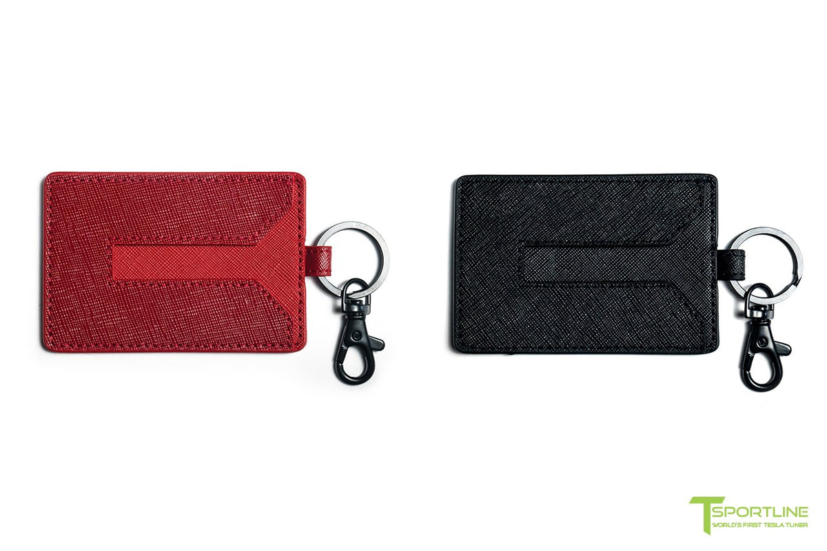 Tesla Model S 3 X Y Color Matched Leather Key Card Holder (Set of 2)