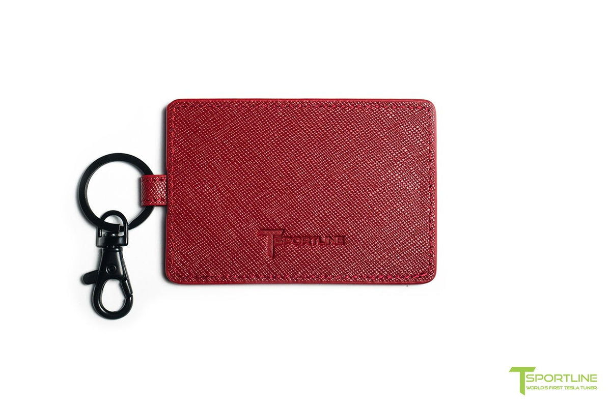 Tesla Model S 3 X Y Color Matched Leather Key Card Holder