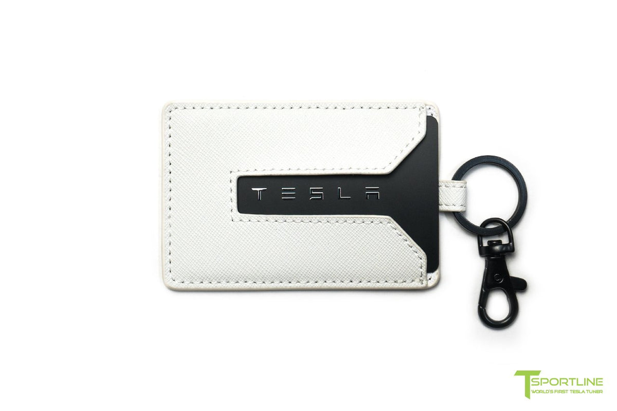 Tesla Model S 3 X Y Color Matched Leather Key Card Holder