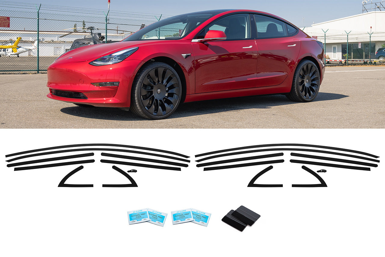 Tesla Model 3 Blackout Chrome Delete Vinyl Trim Kit