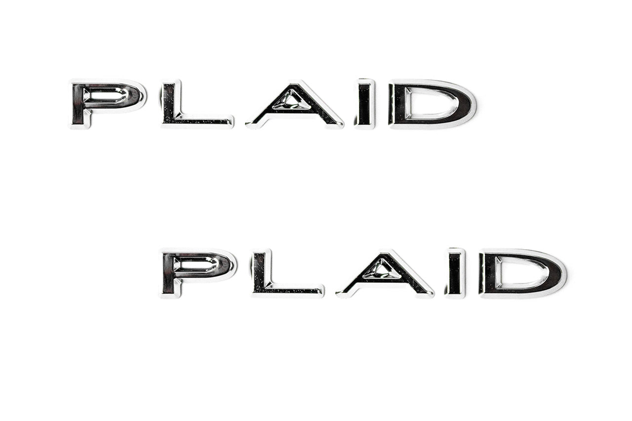 PLAID Logo Badge Trunk Emblem (fits Tesla)