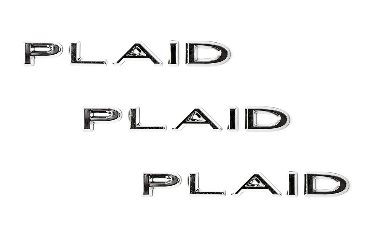 PLAID Logo Badge Trunk Emblem (fits Tesla)