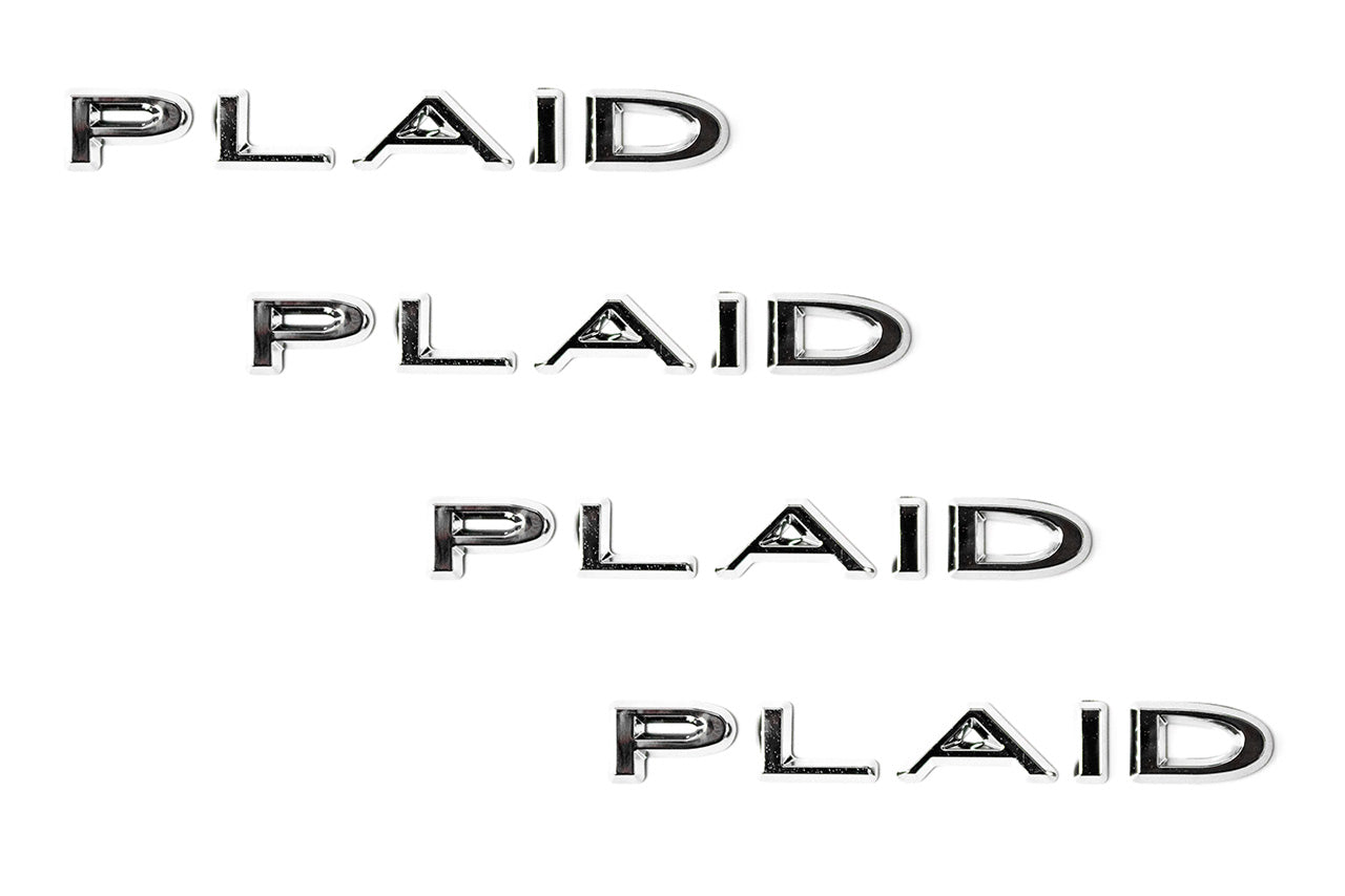 PLAID Logo Badge Trunk Emblem (fits Tesla)