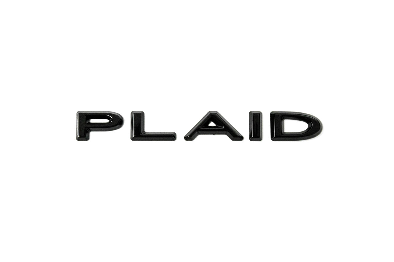 PLAID Logo Badge Trunk Emblem (fits Tesla)