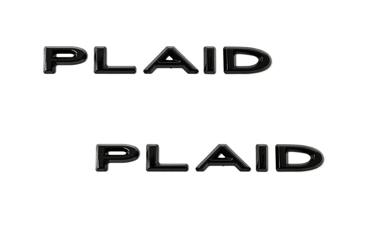 PLAID Logo Badge Trunk Emblem (fits Tesla)