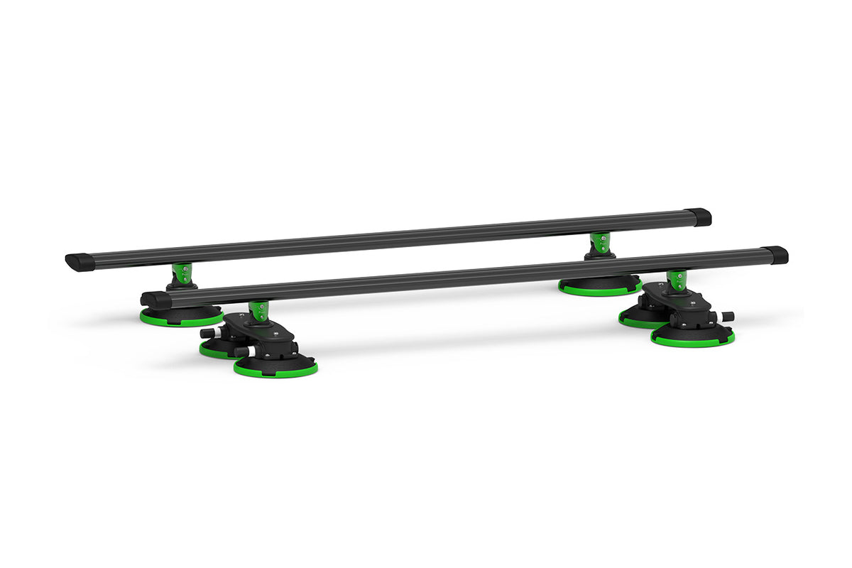 TreeFrog Pro Black Vacuum Mounted Crossbar Multi-Sport &amp; Cargo Roof Rack