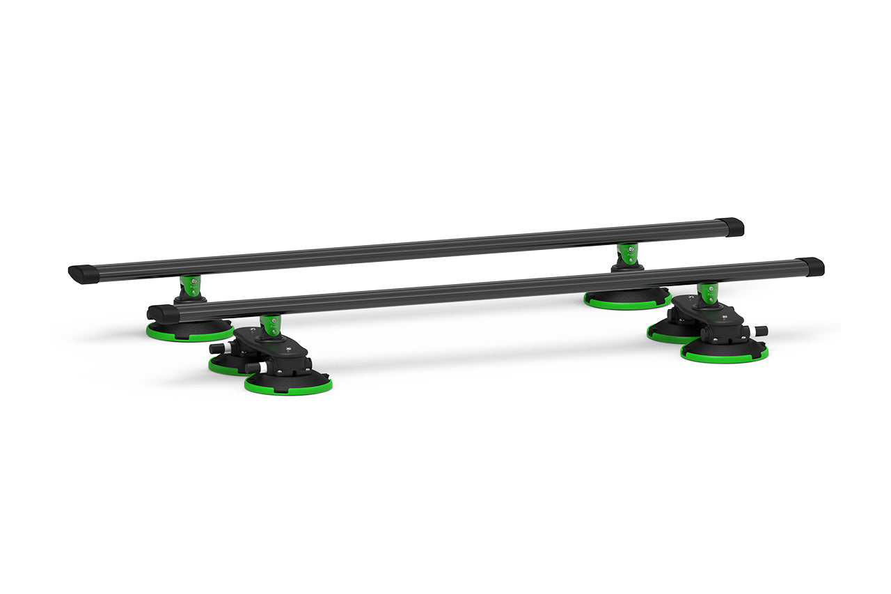 TreeFrog Pro Black Vacuum Mounted Crossbar Multi-Sport & Cargo Roof Rack