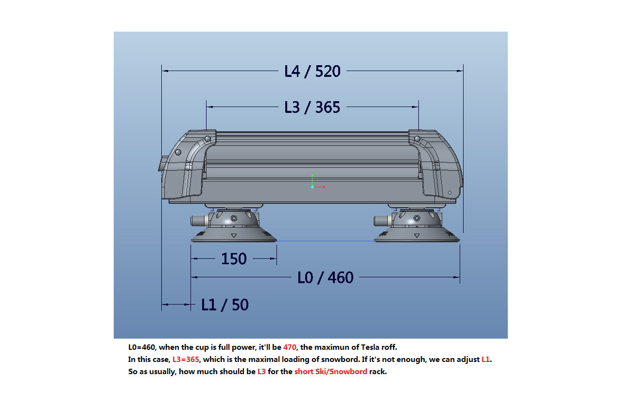TreeFrog Pro Vacuum Mounted Ski & Snowboard 365H Carrier Roof Rack