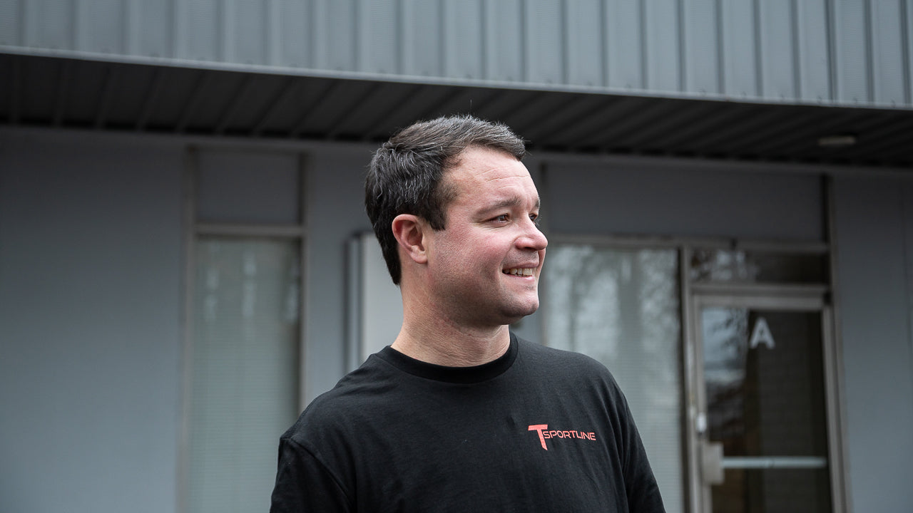 "We Charge Happiness" Black Crew Neck T-Shirt by EV Sportline / Team 1EV / T Sportline