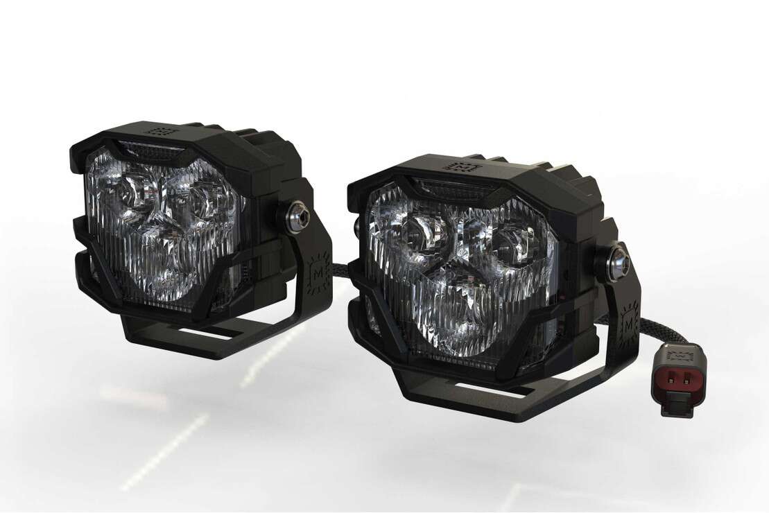 Team 1EV LED Pod A-Pillar Ditch Lights System with Morimoto 4Bangers for Ford F-150 Lightning