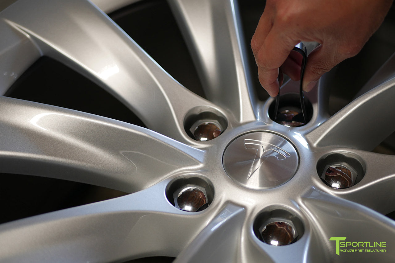 Tesla Wheel Lug Nut Cover Set